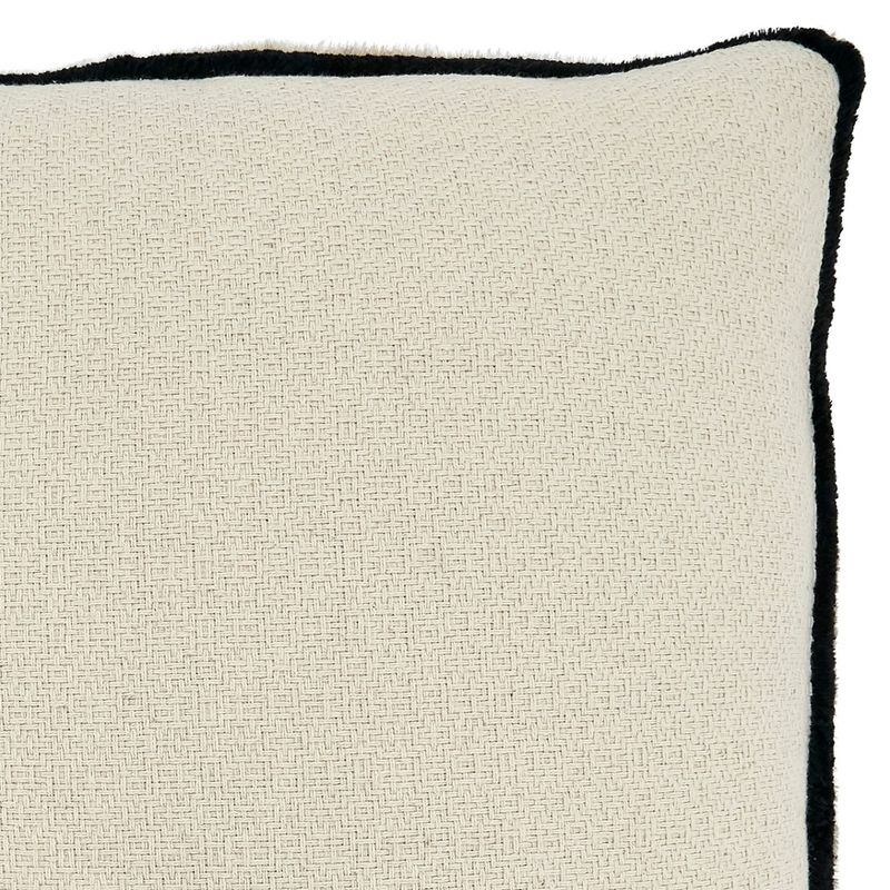 Saro Lifestyle Reversible  Decorative Pillow Cover, Black/White, 18" x 18"