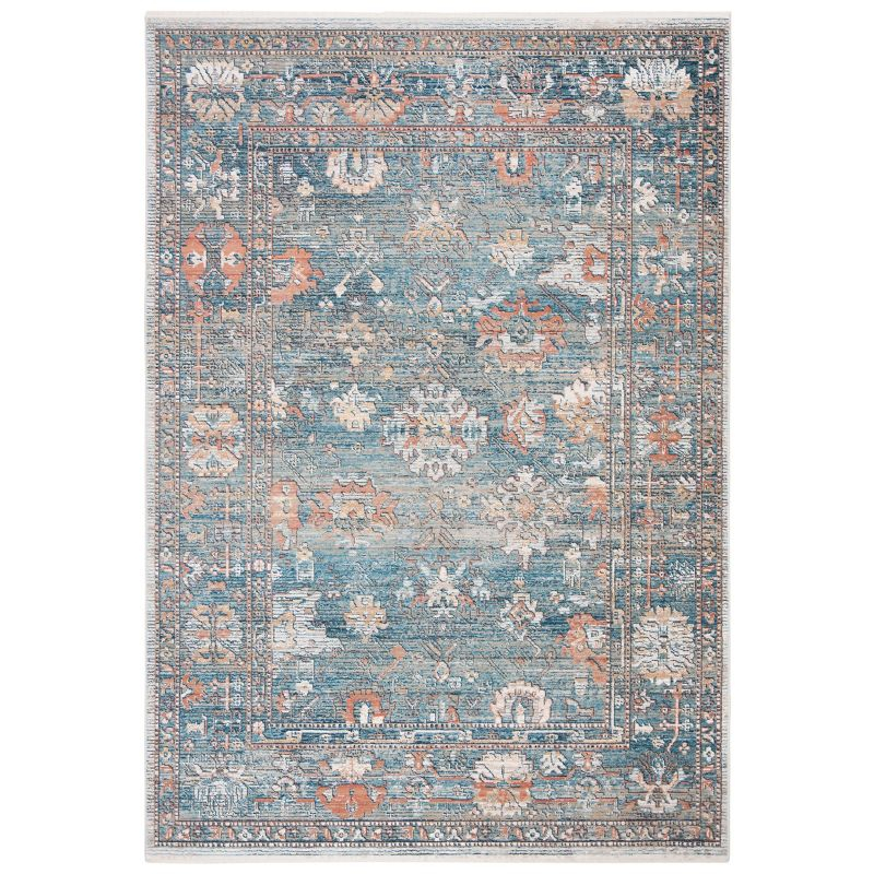Victoria VIC905 Power Loomed Indoor Area Rug - Blue/Ivory - 5'x8' - Safavieh