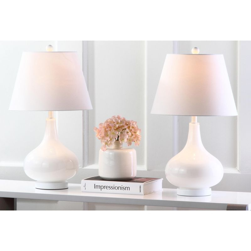 Amy Gourd Table Lamp (Set of 2) - 24 Inch Height - LIT4087 - White - Safavieh