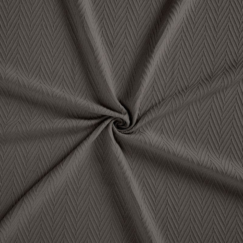 Chevron Zig-Zag Cotton Blanket, Full/Queen, Charcoal - Blue Nile Mills