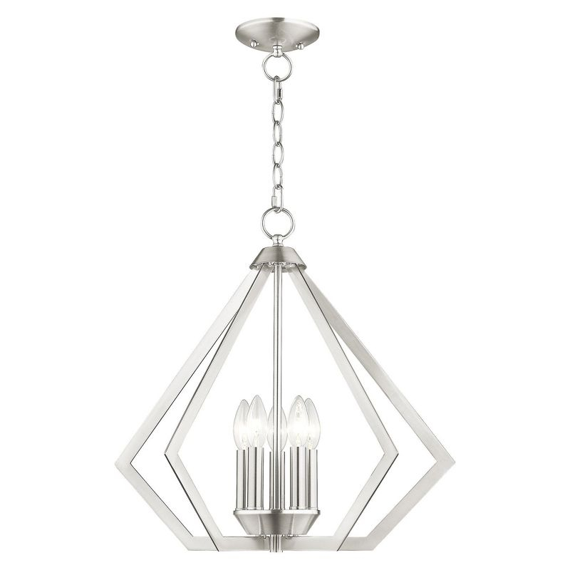 Livex Lighting Prism 5 - Light Chandelier in  Brushed Nickel