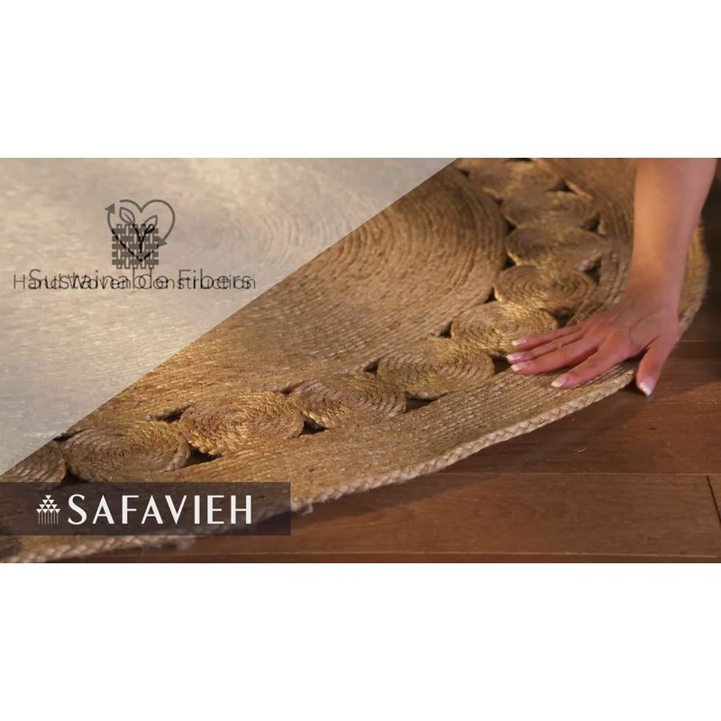 Natural Fiber NFB247 Hand Woven Area Rug - Natural - 8' round - Safavieh.