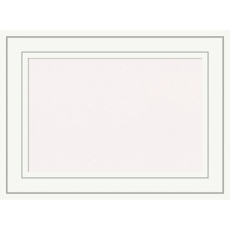 Amanti Art White Cork Board Wood Framed Craftsman White Bulletin Board 23 in. x 17 in.