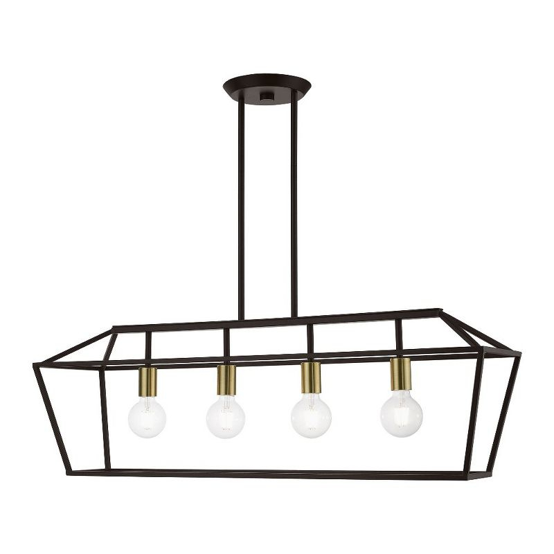 Livex Lighting Devone 4 - Light Chandelier in  Bronze/Antique Brass