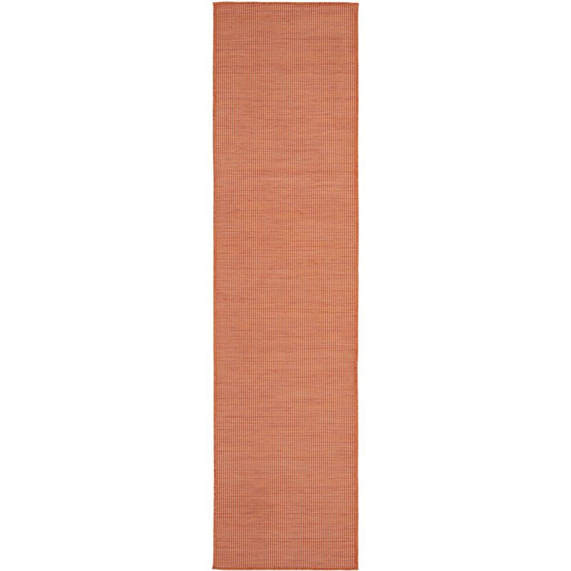 Nourison Positano Solid Indoor Outdoor Rug Terracotta 2' x 6'