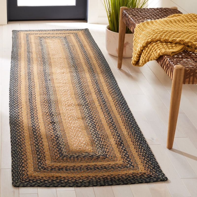 Braided BRD652 Flat Weave Indoor Runner Rug - Natural/Sage - 2'3"x8' - Safavieh