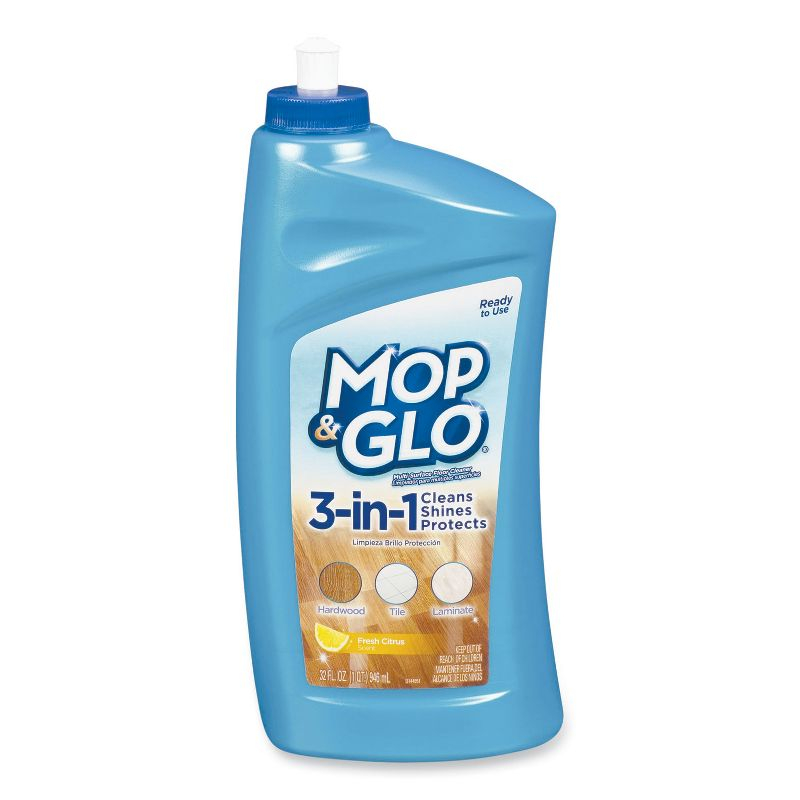 MOP & GLO Triple Action Floor Cleaner, Fresh Citrus Scent, 32 oz Bottle