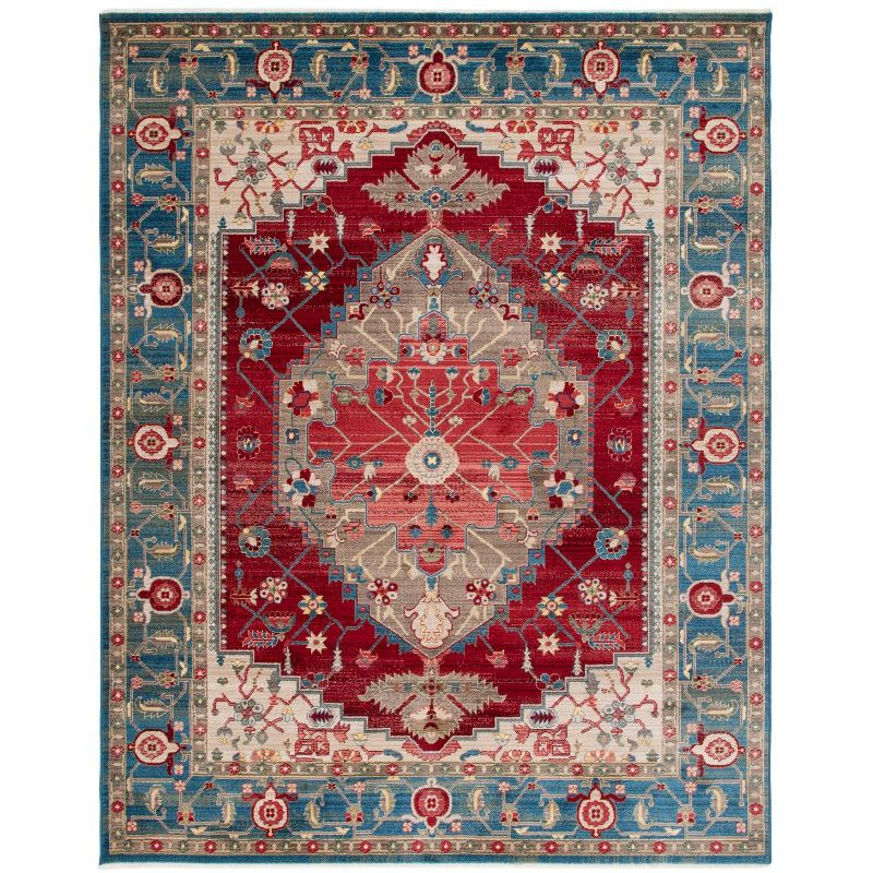 Kashan KSN306 Power Loomed Area Rug - Blue/Red - 8'x10' - Safavieh