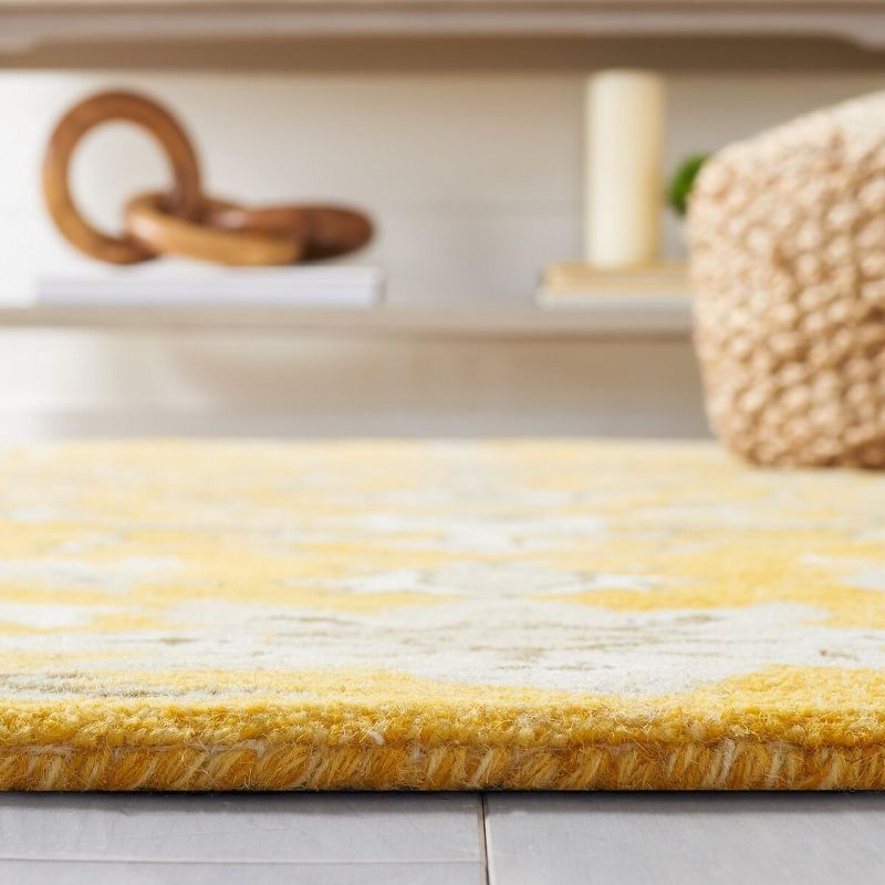Bella BEL673 Hand Tufted Area Rug - Gold/Taupe - 5'x5' - Safavieh.