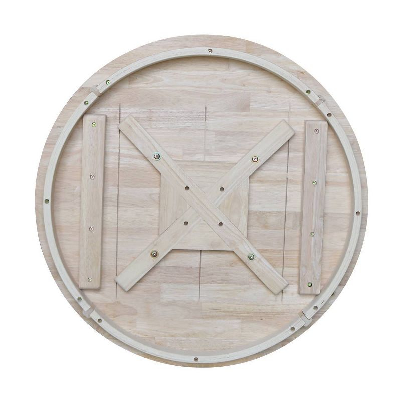 International Concepts Morgan 30" Round Top Pedestal Dining Table  Unfinished: Mid-Century Modern, Seats 4, Wood Frame
