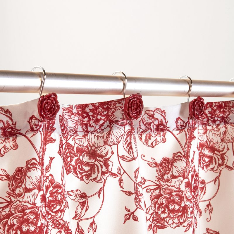 The Lakeside Collection Toile Garden Bath Collection - Set of 12 Shower Hooks