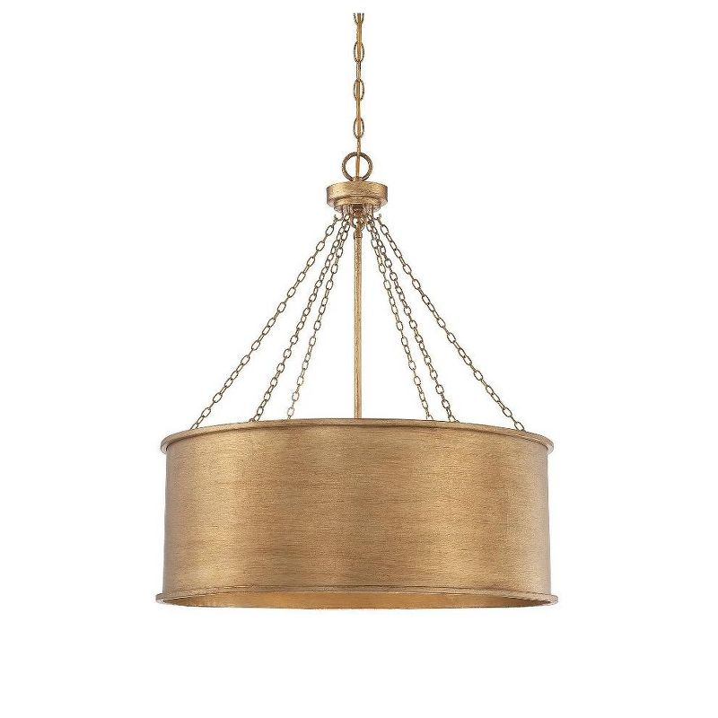 Soho 6 Light Metal Dimmable Drum Chandelier