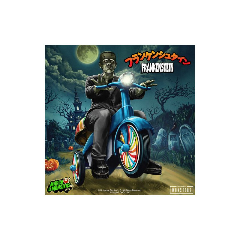 Super7 - Super7 - Universal Monsters - Super Cycles - Frankenstein (Black with Blue Trike)