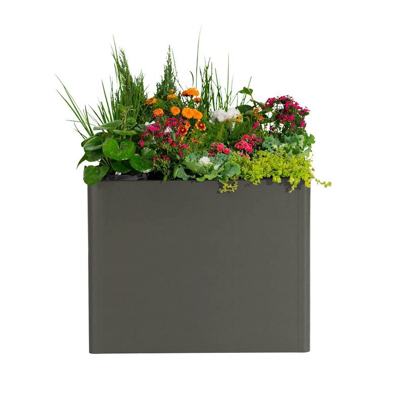 Vego Garden Modern 32" Tall Metal Outdoor Long Planter Box
