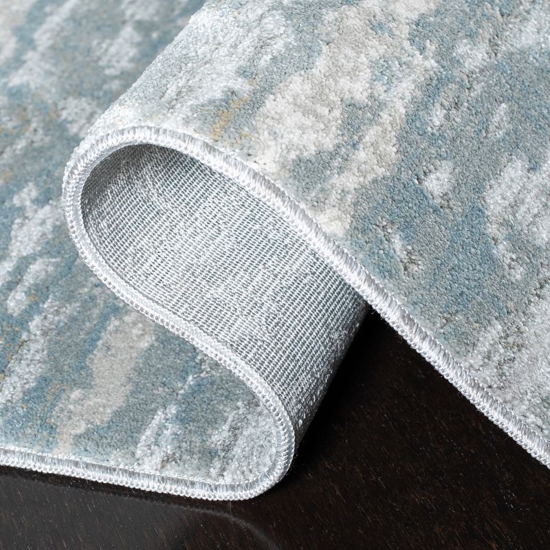 Valencia VAL560 Power Loomed Area Rug - Light Grey/Blue - 6'4"x6'4"Square - Safavieh.