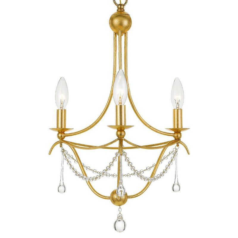 Crystorama Lighting Metro 3 - Light Chandelier in  Antique Gold