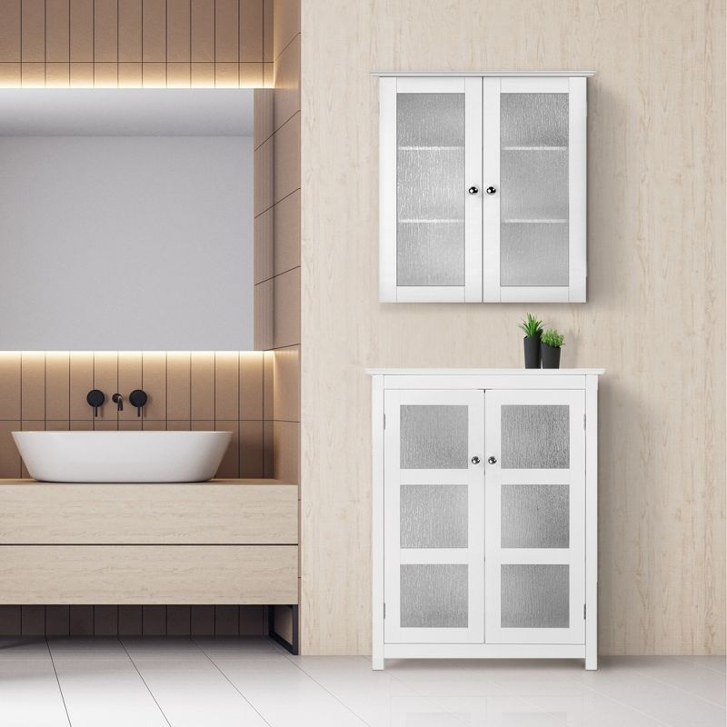 Teamson Home Connor 22.24" x 25" 2-Door Removable Wall Cabinet, White