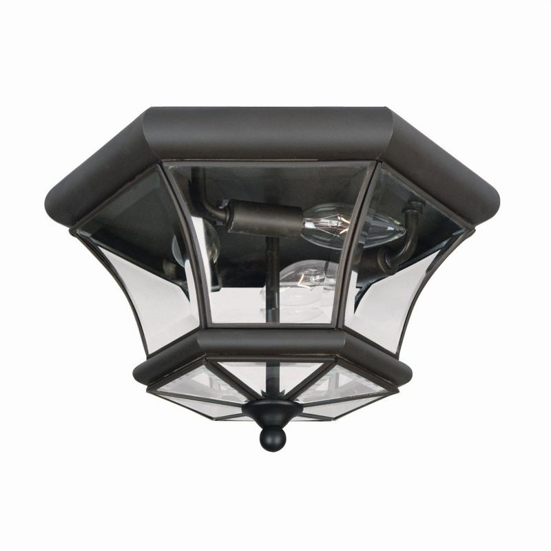Livex Lighting Monterey/Georgetown 3 - Light Flush Mount in  Bronze