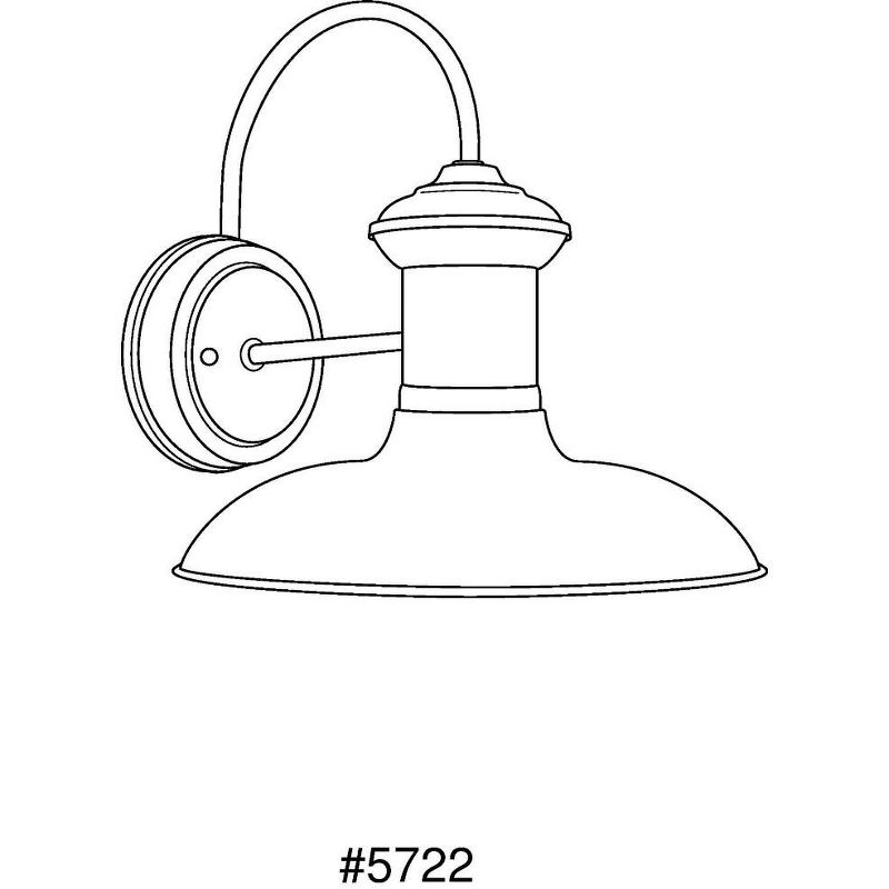 Progress Lighting Brookside 1-Light Antique Nickel Steel Outdoor Wall Lantern