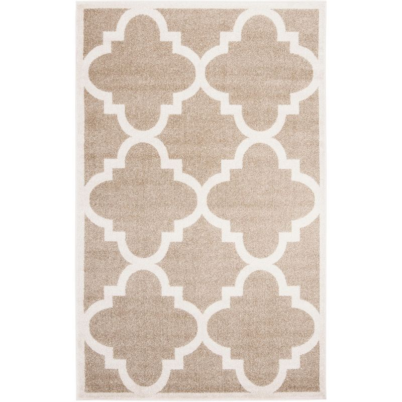 Amherst AMT423 Power Loomed Indoor Area Rug - Wheat/Beige - 5'3"x8' - Safavieh