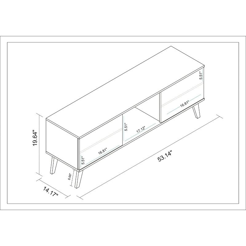 Doyers TV Stand for TVs up to 50" White - Manhattan Comfort