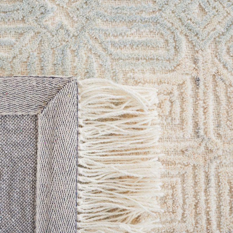 Ikat IKT805 Hand Tufted Area Rug - Ivory/Light Blue - 6'x6' - Safavieh.