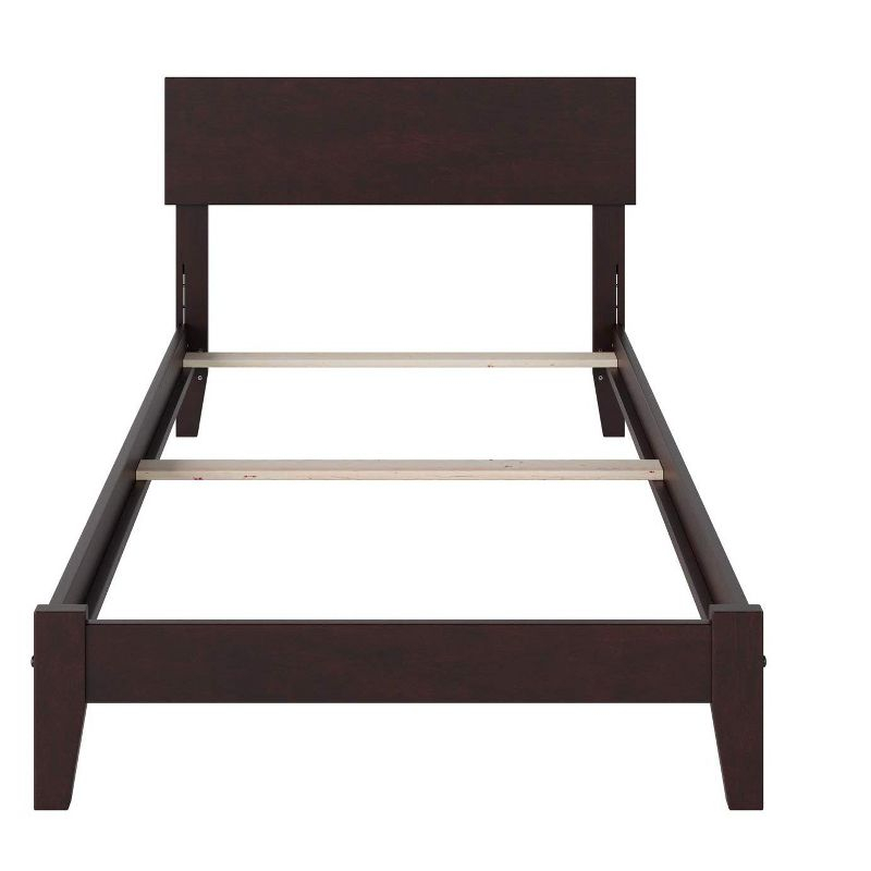 AFI Furnishings Orlando Twin Extra Long Traditional Bed with Open Footboard and Turbo Charger in Espresso