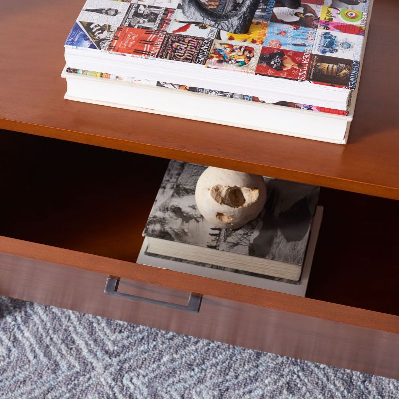 Vlad 3 Shelf 1 Door Etagere - ETG9405 - Honey Brown/Charcoal - Safavieh