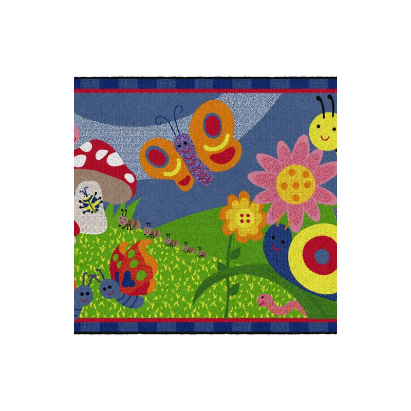 Flagship Carpets Cutie Bugs Kids and Baby Non Slip Area Rug, 3' x 5'