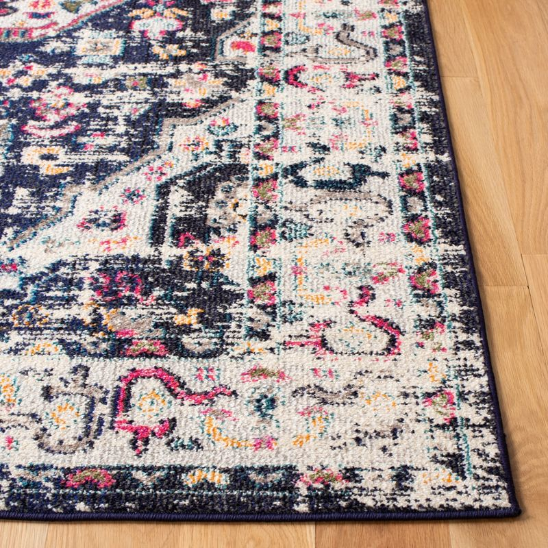 Madison MAD468 Power Loomed Indoor Area Rug - Navy/Ivory - 4'x6' - Safavieh