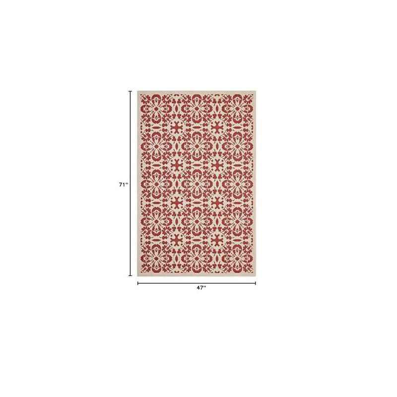 Modway Ariana Vintage Floral Trellis 4x6 Indoor and Outdoor Area Rug