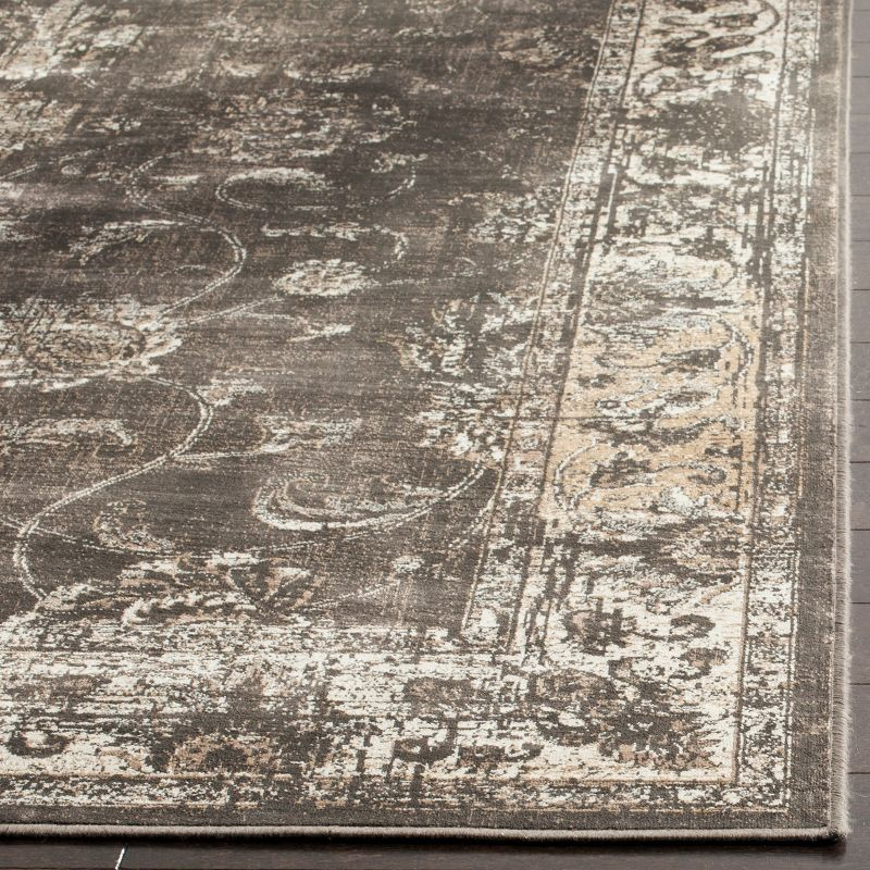 Vintage VTG117 Power Loomed Indoor Skid-Resistant Area Rug - Soft Anthracite - 4'x5'7" - Safavieh