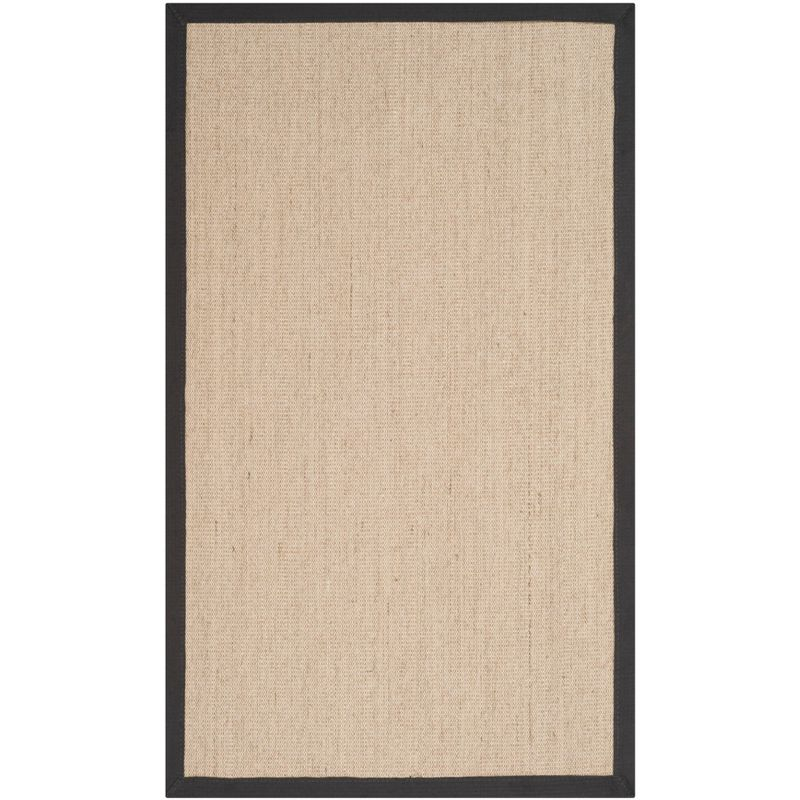 Natural Fiber NF131 Power Loomed Accent Rug - Natural/Dark Grey - 2'x3' - Safavieh.