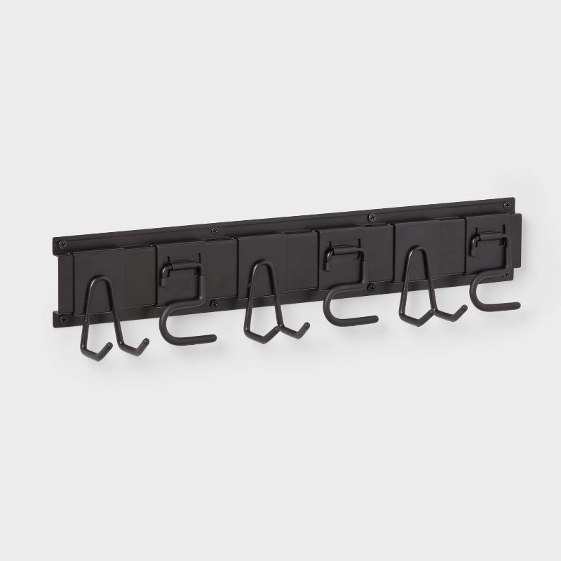 Garage Tool Hook and Rail Kit - Brightroom™: Steel Utility Storage Rack, Garage Organization, Broom Holder, Black