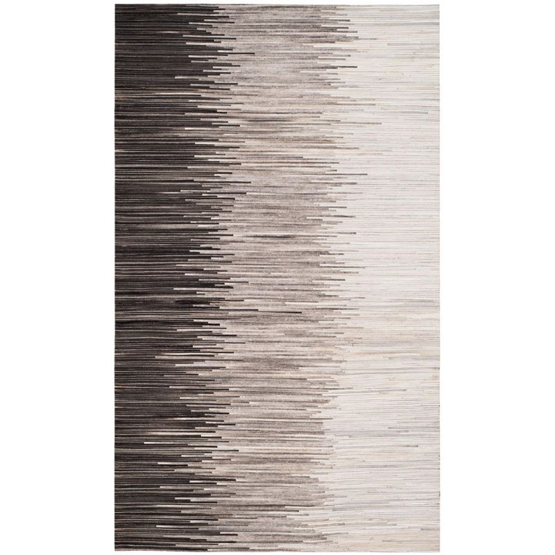 Studio Leather STL225 Hand Woven Area Rug - Charcoal/Ivory - 4'x6' - Safavieh.