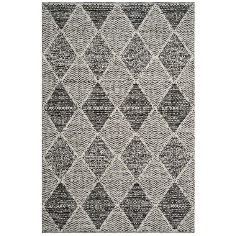 Montauk MTK822 Hand Woven Indoor Area Rug - Black - 6'x9' - Safavieh.