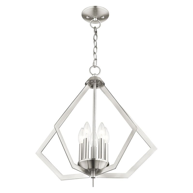 Livex Lighting Prism 5 - Light Chandelier in  Brushed Nickel