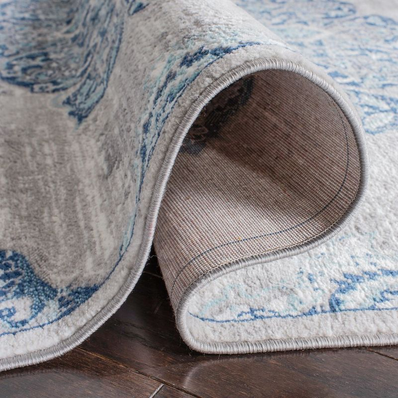 Brentwood BNT849 Power Loomed Area Rug - Navy/Light Grey - 8'x10' - Safavieh.