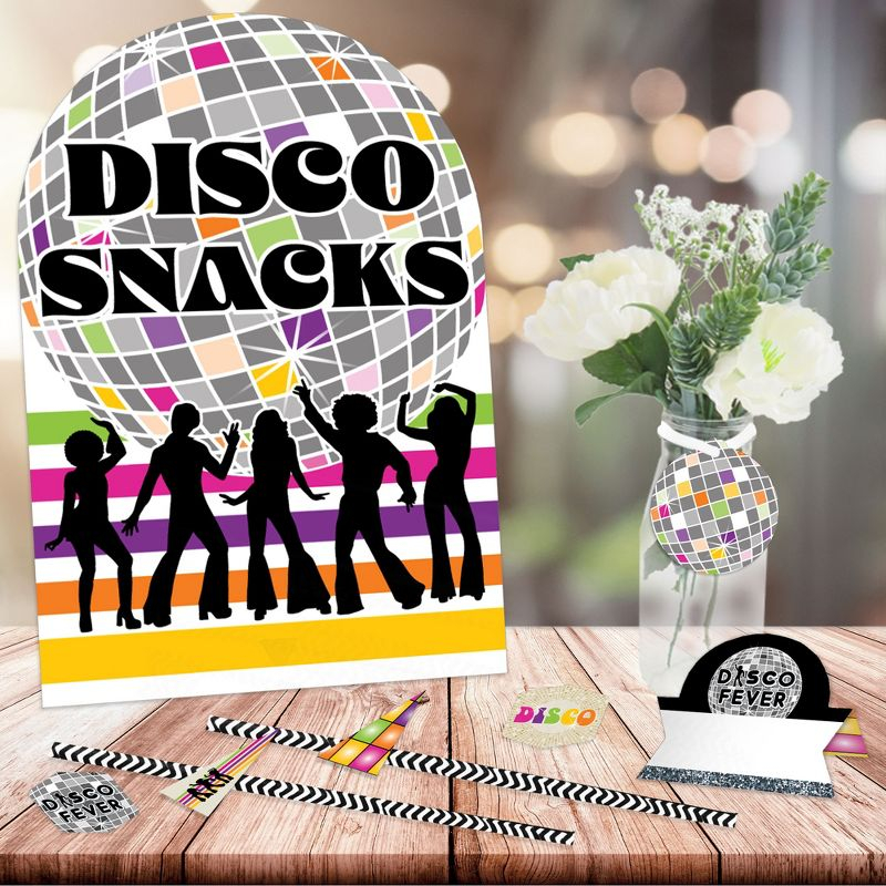Big Dot of Happiness 70’s Disco - DIY 1970s Disco Fever Party Signs - Snack Bar Decorations Kit - 50 Pieces