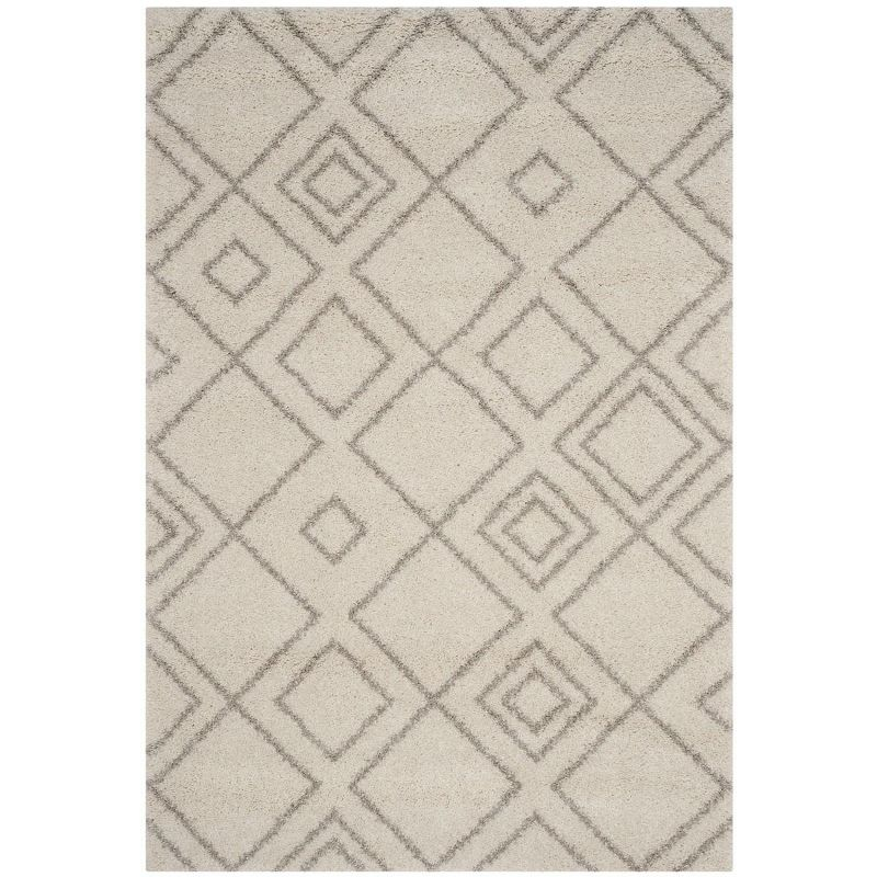 Arizona Shag ASG744 Power Loomed Indoor Area Rug - Ivory/Beige - 5'1"x7'6" - Safavieh