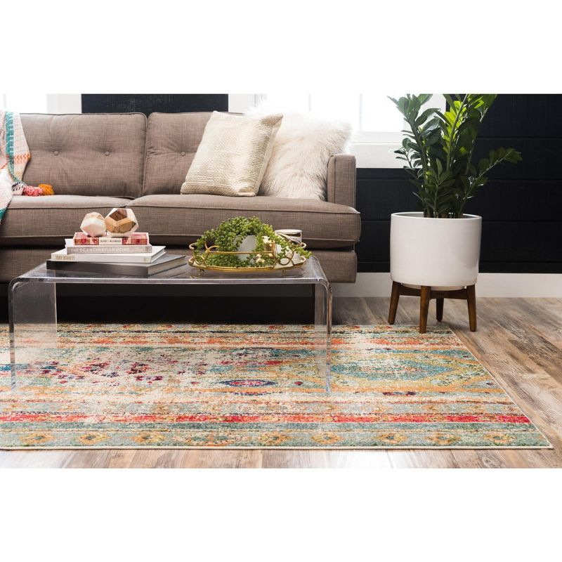 Unique Loom 9' 0 x 12' 2 Blue Sedona Yellowstone Area Rug