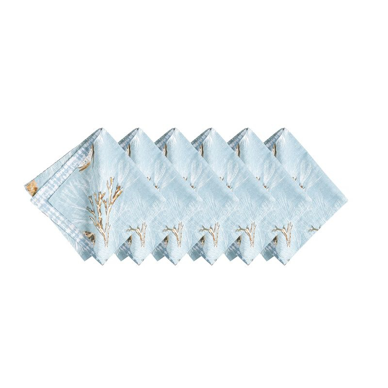 C&F Home Meraki Island Reversible Blue Coastal Napkin Set of 6