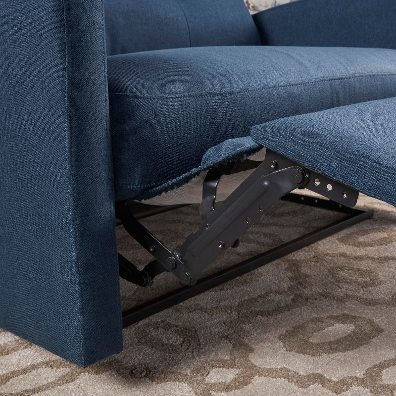 Christopher Knight Home Halima 2-Seater Recliner - Navy : Upholstered Polyester, Hardwood Frame