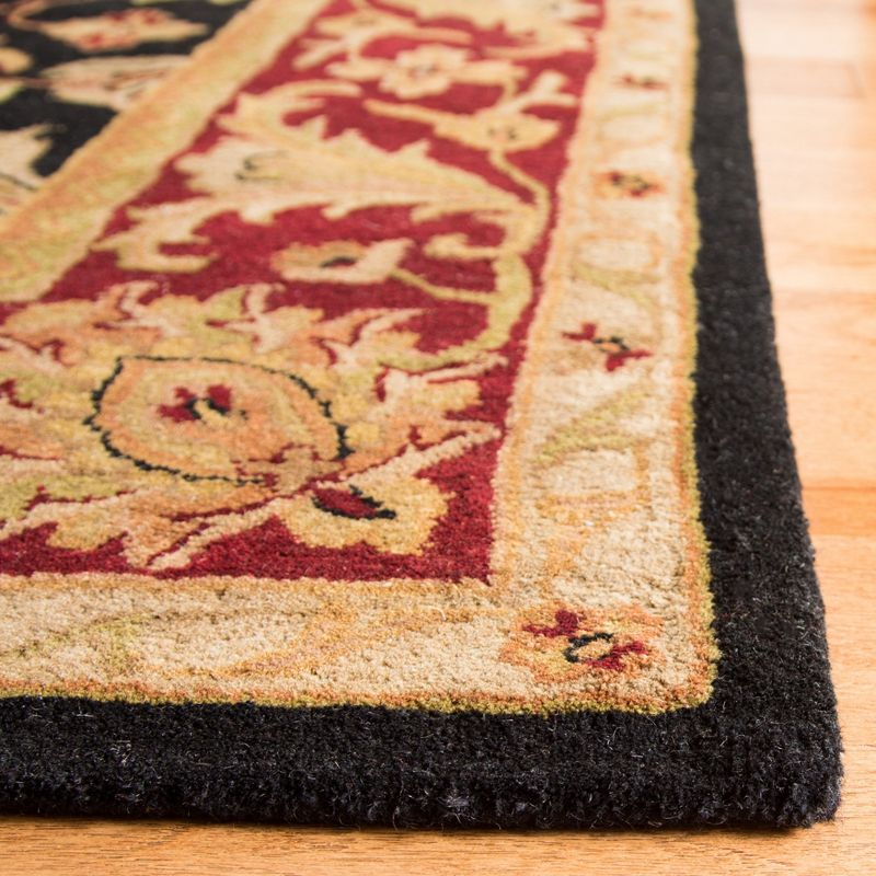 Classic CL244 Hand Tufted Runner Rug - Black/Burgundy - 2'3"x8' - Safavieh.