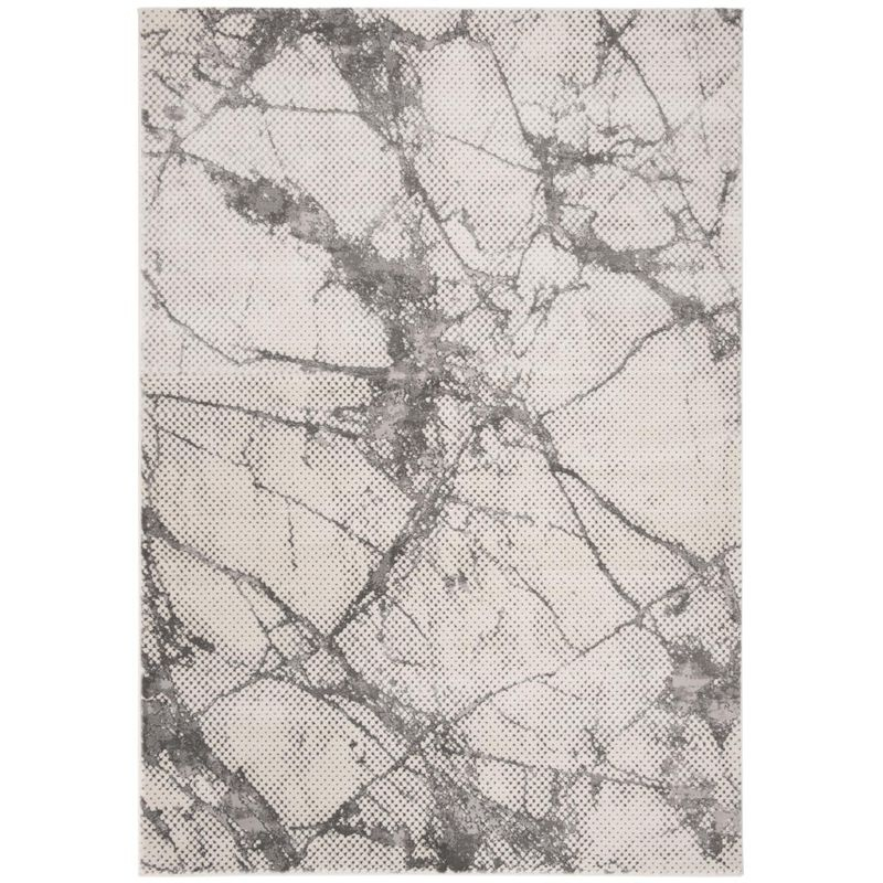 Lurex LUR187 Power Loomed Area Rug - Ivory/Grey - 5'3"x7'6" - Safavieh