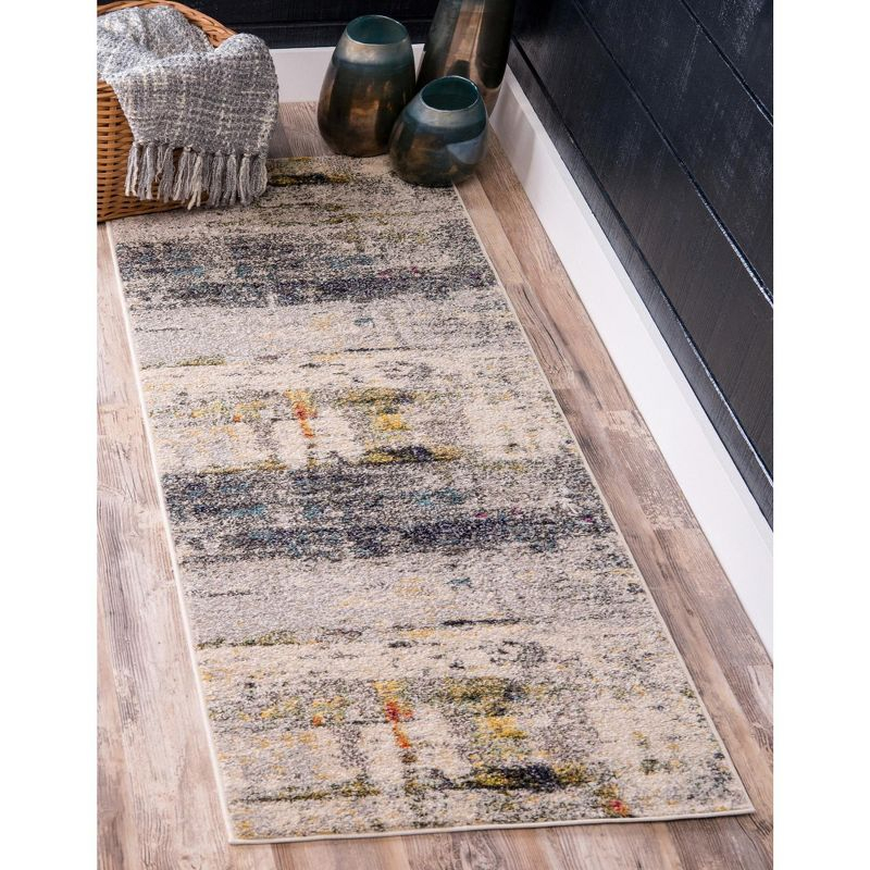 Unique Loom 2' 7 x 10' 0 Runner Gray Chromatic Urban Area Rug
