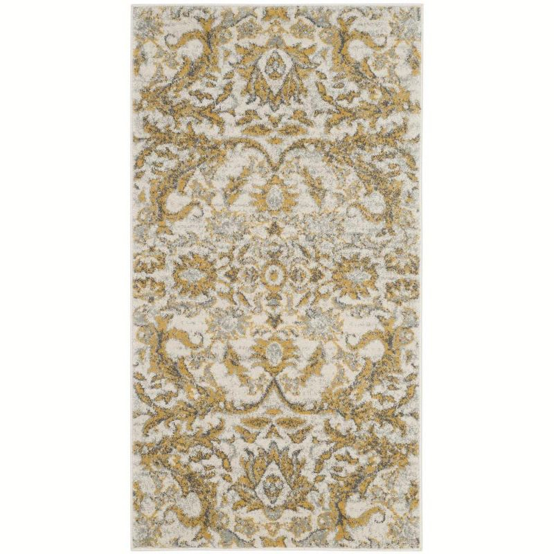 Evoke EVK238 Power Loomed Accent Rug - Ivory/Gold - 2'2"x4' - Safavieh.