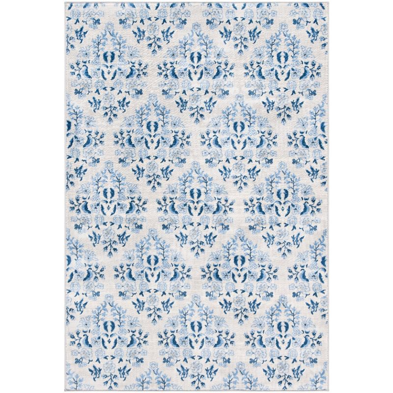 Brentwood BNT856 Power Loomed Area Rug - Cream/Blue - 4'x6' - Safavieh.
