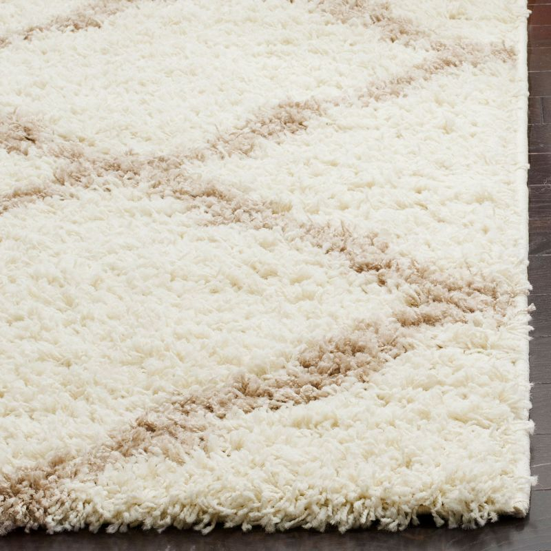 Dallas Shag SGD257 Power Loomed Indoor Area Rug - Ivory/Beige - 5'1"x7'6" - Safavieh.