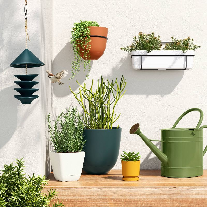 Ceramic Matte Tray Bird Feeder 11.22" Teal - Threshold™